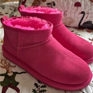UGG Bright Pink Mini Boots